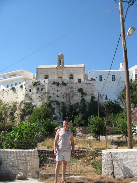 Vue sur le monastère de Chryssoskalitissa